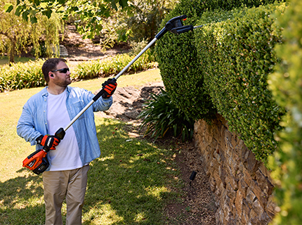 New ECHO DHCA-310 Garden+ 40V long-reach hedge trimmer.